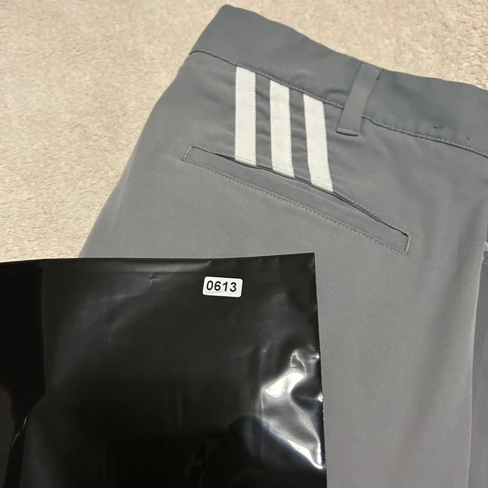Adidas Golf‎ Pants Mens 34 32 Gray Performance Three Stripe Athletic